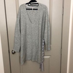Gray Free People Sweater Dress